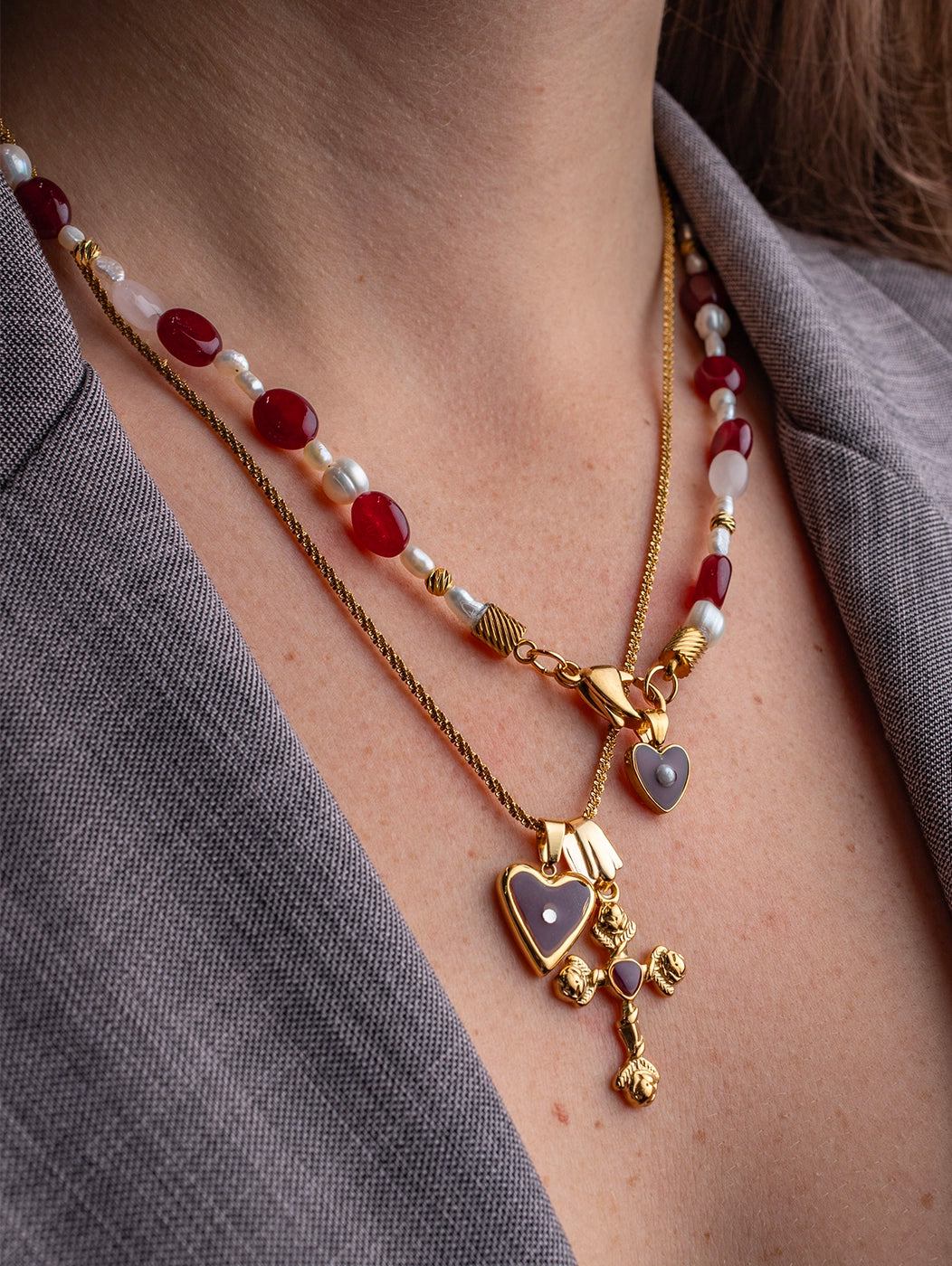 Colier Afrodite Bordeaux