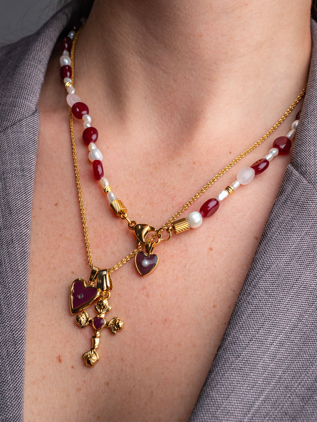 Colier Afrodite Bordeaux